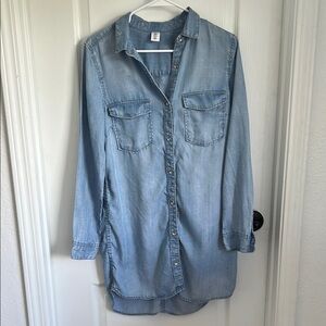 Light Blue Denim Shirt Dress